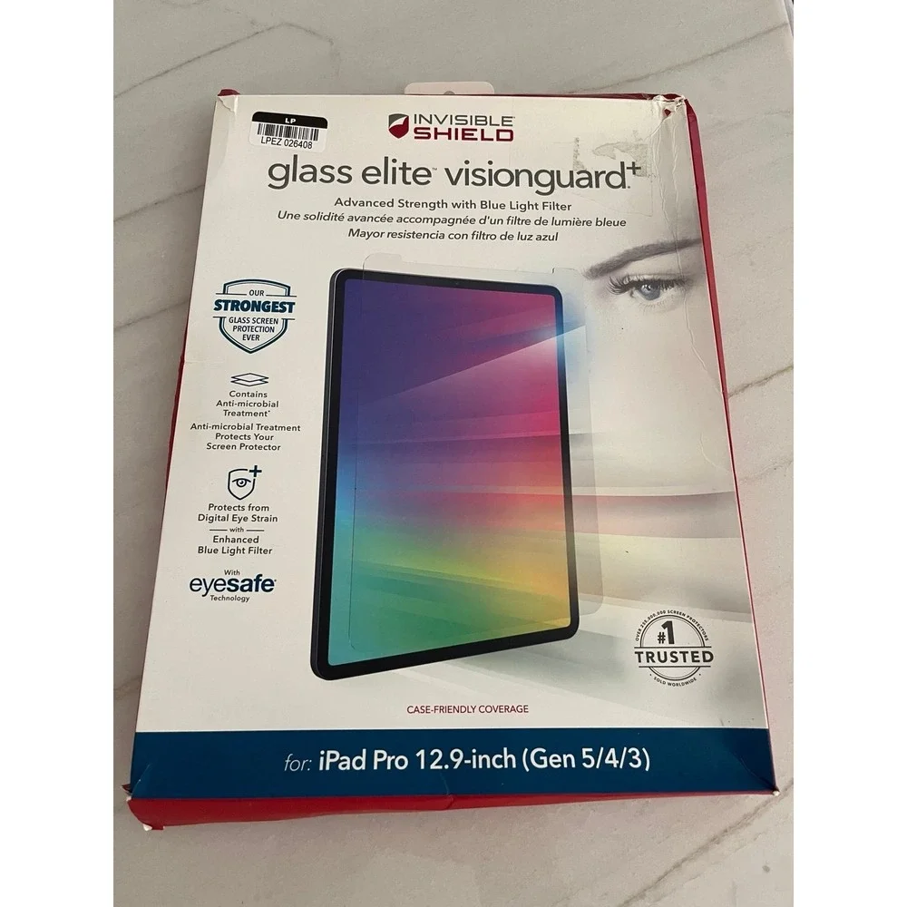 ZAGG InvisibleShield Glass Elite VisionGuard Plus - Apple iPad 12.9 - Case